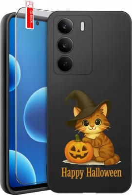 Image de Étui pour Realme C71, motifs crâne, squelette, Halloween, punk, métal, en verre