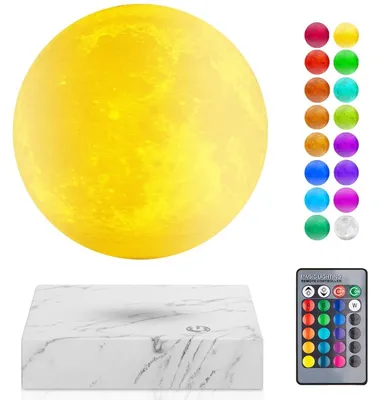 Image de Lampe lunaire flottante magnétique - 16 couleurs LED