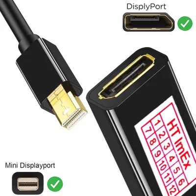 Produktbild von Adapter Mini DP Stecker auf DisplayPort Buchse Kabel für Lenovo Workstations