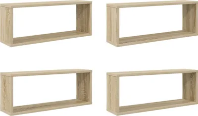 Produktbild von vidaXL Würfelregale 4 Stk. Sonoma-Eiche 60x15x23 cm Holzwerkstoff