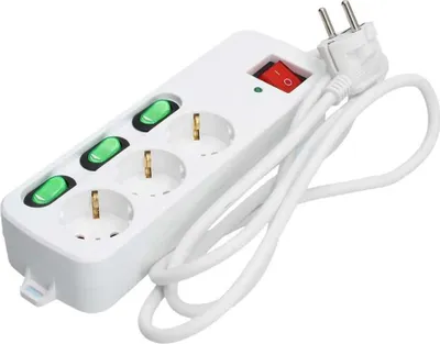 Immagine prodotto di Presa multipla con 3 prese con interruttore TM Electron 3680 W Bianco (1,5 m)