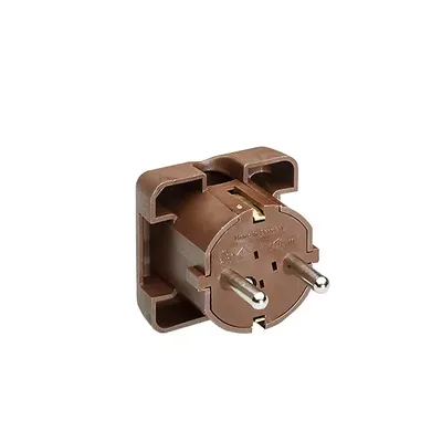 Produktbild von BACHMANN Schutzkontaktstecker, braun flache Ausführung, montierbar