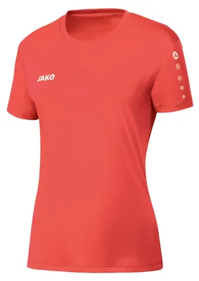 Productafbeelding van JAKO T-shirt voor dames, teammodel, korte mouwen, kleur: koraal, maat 34