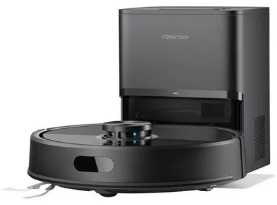 Produktbild von Saugroboter mit Wischfunktion ROBOROCK Q7 Pro Max+ in Schwarz, mit einer Saugkraft von 13.000 Pa und einer automatischen Entleerungsstation