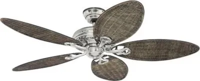 Produktbild von Deckenventilator mit Zugkette Savoy 132 cm Nickel gebürstet / Weidenflügel