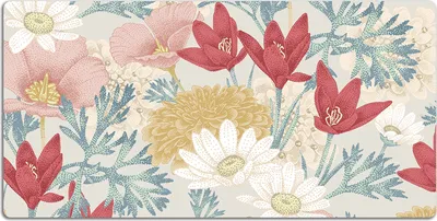 Produktbild von Schreibtischmatte Tischunterlage 120x60 cm Mauspad - Frühlingsblumen