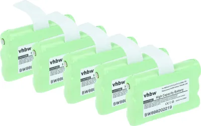 Produktbild von vhbw 5x Akku kompatibel mit Midland X-Talker T51, T55, T61, T65 Funkgerät, Walkie Talkie (700 mAh, 3,6 V, NiMH)