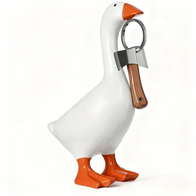 Produktbild von Magnetischer Gänse-Enten-Schlüsselhalter,Raumdekoration, niedliche Figuren, Ornament,Gänse-Merch-Tierstatuen für Heimdekoration, Einweihungsgeschenke