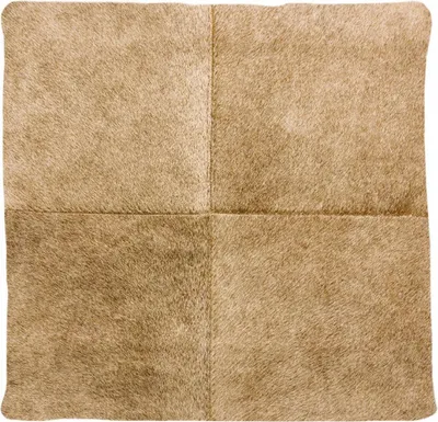 Produktbild von Heitmann Felle Kissenhüllen mit echtem Kuhfell naturfarben Beige, Größe ca. 50 x 50 cm Rückseite: Stoff, mit Reißverschluss 440BW