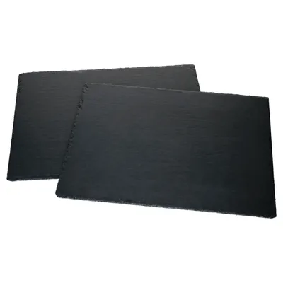 Produktbild von 2x Schieferplatten 40 x 30 cm Tisch-Set Untersetzer Servierplatte Naturschiefer
