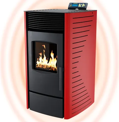 Produktbild von P9 Pelletofen 11 kW WiFi-Ready rot