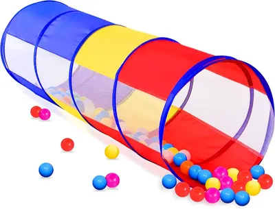 Imagen del producto de Túnel de juego versátil, ideal para niños de 1 a 3 años, también para mascotas, para usar en interiores y exteriores