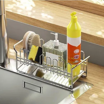 Obrázek produktu pro Organizér do dřezu, držák na houbičku, 50 cm, nerezová ocel