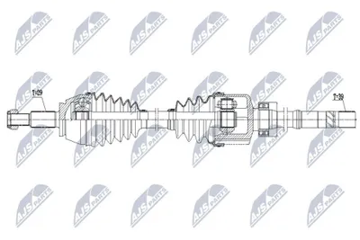 Produktbild von NTY NPW-RE-171 Antriebswelle Vorne Rechts für RENAULT GRAND SCÉNIC IV (R9) SCÉNIC IV (J9)