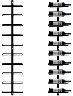 Immagine prodotto di Portabottiglie, per 10 bottiglie, da parete, nero