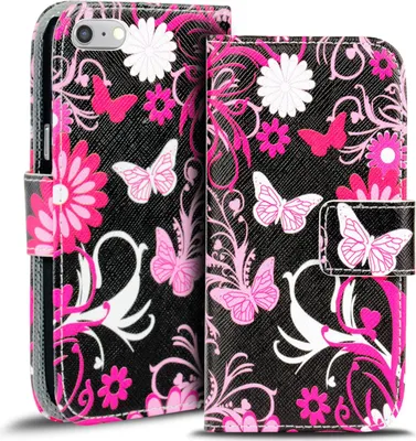 Produktbild von Handy Tasche für Apple iPhone 7 Plus Hülle Kunstleder Motiv Schutzhülle Case
