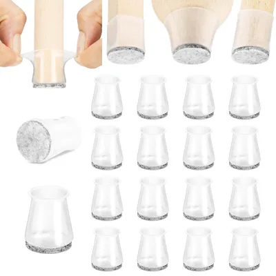 Produktbild von Aneaseit 16er Pack Stuhlbeinkappen - 29mm - Set Filzgleiter Stühle - 16 Stuhlbeinschoner Stuhlgleiter aus Filz und Silikon - Schutzkappen Stuhlbeine -