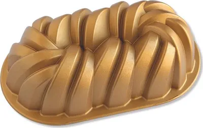 Obrázek produktu pro NW Forma na chlebíček 75 let propletená 6 cup zlatá