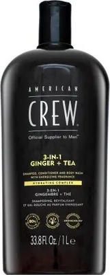 Zdjęcie produktu dla American Crew 3-in-1 Ginger + Tea szampon, odżywka i żel pod prysznic 1000 ml