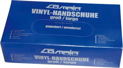 Produktbild von Comair Vinyl Handschuhe L gepudert 100er Box
