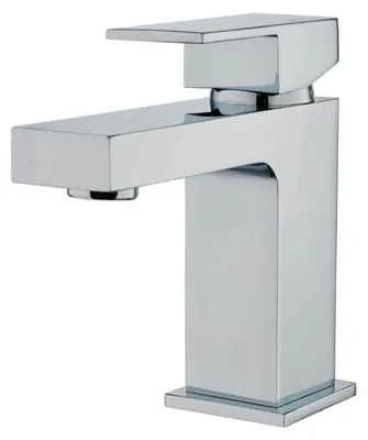 Produktbild von HOME DELUXE - Waschtischarmatur AQUATIC - Farbe: Chrome, 13,5 x 4,2 x 13,2 cm - Material Messing, Griff Zink, ⌀ 3,5 cm I Wasserhahn Mischbatterie Badarmatur