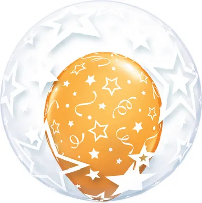 Immagine prodotto di Qualatex - Palloncino a bolle d'aria "Deco" con motivo a stella - Lattice SG8843 (Taglia unica) (Trasparente)