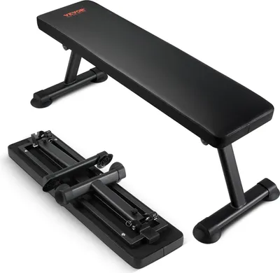 Produktbild von VEVOR Hantelbank Flachbank faltbare Krafttrainingsbank, Extreme Belastbarkeit 454 kg, Trainingsbank Fitness Bank Drückbank Zuhause