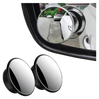 Produktbild von Auto Blind Spot Spiegel 2 Stück HD Konvex Weitwinkel 360° Verstellbar Schwarz