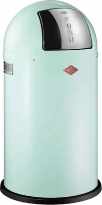 Produktbild von WESCO Abfallsammler 175831-51 PUSHBOY in MINT mit 50 Liter Volumen und Klappdeckel / Abfalleimer / Mülleimer