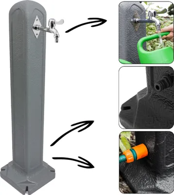 Produktbild von Wassersäule Garten Tanker Gartenarmatur H 91,5 cm freistehender Granit Wasserhahn Hydrant