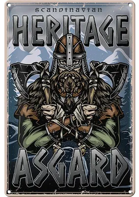 Produktbild von Blechschild Wikinger 20x30cm heritage Asgard Scandinavian