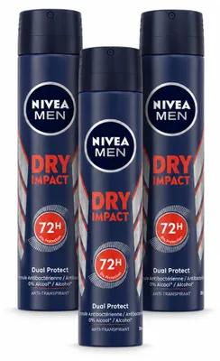 Produktbild von 3 x NIVEA MEN Anti-Transpirant Spray Dry Impact 200 ml - Vorteilspackung - 3 Stücke