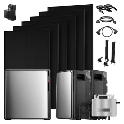 Produktbild von Powerness® Balkonkraftwerk mit Speicher, EcoFlow STREAM Ultra X Speicher mit 2x STREAM AC Pro,3000W Solarmodule & Halterung, Mikro-Wechselrichter