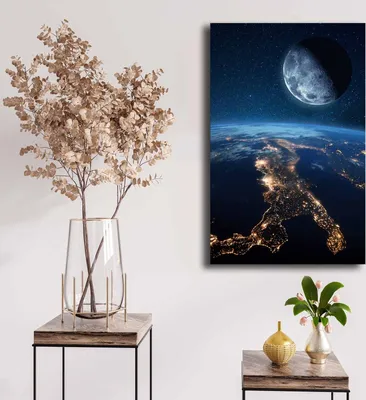 Immagine prodotto di Wallity, 4570NISC-008, Quadro decorativo su tela, 100 % LINEWALL (spessore: 2,8 mm), Blu, 45 x 70 cm