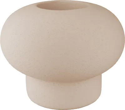 Image de Gilde Teelichtleuchter, "Radon", Keramik, beige, grau, H. 9 cm, D. 11.5 cm 32569 4063387325698 2 Stück (2-fach sortiert)
