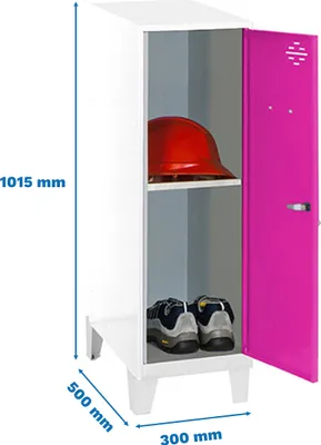 Immagine prodotto di Armadietto Simonrack SIMONLOCKER DISM bianco, rosa 8425437120862, 1 armadietto 30,0 x 50,0 x 101,5 cm