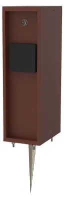 Produktbild von Novatool 1x Steckdosensäule 3-fach außen Braun Edelstahl eckig IP44 mit Erdspieß mit Dämmerungssensor Steckdose Aussen Gartensteckdose Outdoor Steckdosensäule Garten Steckdosenturm (Elektro)