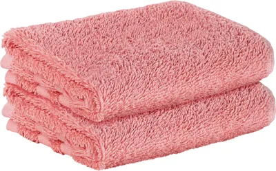 Produktbild von StickandShine 2er SET Premium Frottee Gästehandtuch 30x50 cm in lachs  in 500g/m² aus 100% Baumwolle