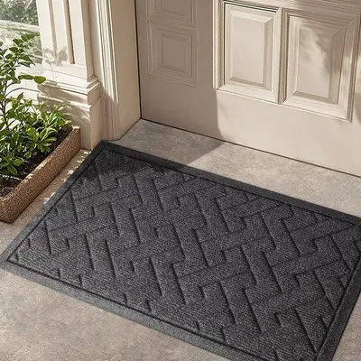 Produktbild von Unyqoos ® stilvolle rutschfeste Fußmatte für Innen- und Außenbereich mit hoher Absorptionskapazität und Design 43 x 75 cm,