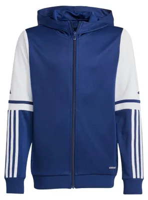 Immagine prodotto di Adidas - Felpa con cappuccio "Squadra 25" con zip integrale per bambini PP3530 (164-170) (bianco/blu navy scuro)