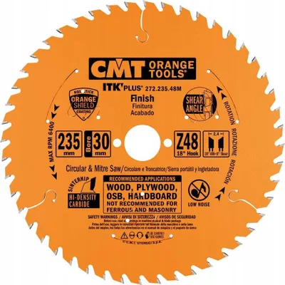 Immagine prodotto di Sega per legno CMT 235x30x48Z / sezione trasversale