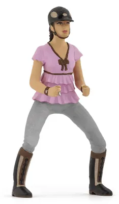 Productafbeelding van Papo Figuur, paardrijdster, roze, 60 gram