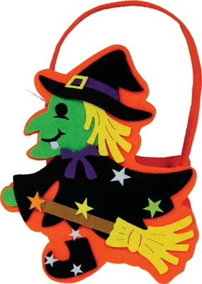 Immagine prodotto di Borsa da strega di Halloween borsa da strega zucca accessorio costume decorazione colorata eye-catcher, colore: arancione