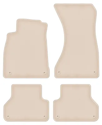 Produktbild von DURBAN Beige Velours-Fußmatten-Set für Audi A4 B9 Sportback, Limousine, Kombi, Avant, allroad (2015-)