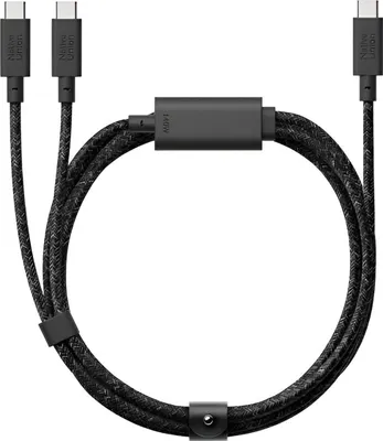 Produktbild von Native Union, USB-C auf 2x USB-C Kabel 140W Belt 2m, Schwarz