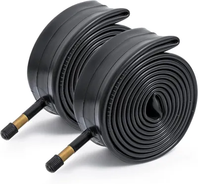 Imagen del producto de Cámara para bicicleta de 26x2.125/2.40, de caucho butílico, 2 unidades, con válvula Schrader AV48mm para bicicletas de montaña