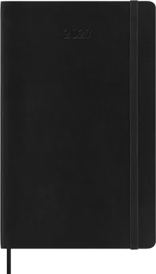 Productafbeelding van Moleskine weekagenda voor 12 maanden, 2027, formaat XL, 1 week = 1 pagina, rechterpagina met lijnen, zachte kaft, zwart