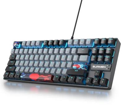 Obrázok produktu pre Prenosná mechanická herná klávesnica s RGB podsvietením a 87 klávesami
