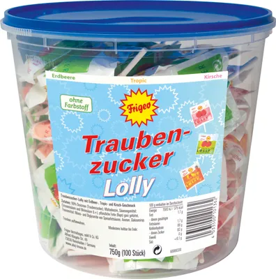 Produktbild von Traubenzucker Lolly 3fach sort. 100 Stück Friego