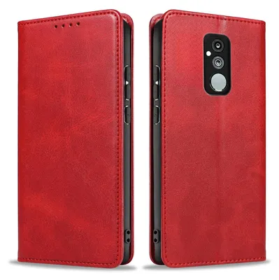Produktbild von Handyhülle für Huawei Mate 20 Lite Kunstleder Flip Cover Hülle Klapphülle Case Kartenfach Farbe: Rot